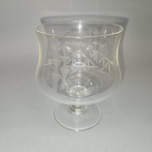 MCM Bamboo Etched Cocktail Glasses - Great for Tiki Bar - Set of 4 - Picture 4 of 5